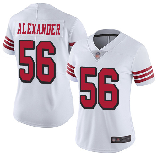 San Francisco 49ers Limited White Women Kwon Alexander NFL Jersey #56 Rush Vapor Untouchable